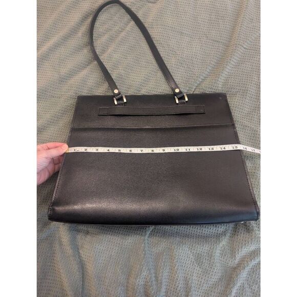 Vintage Jack Georges Men's Professional Black Leather Briefcase Shoulder Strap - Picture 7 of 7